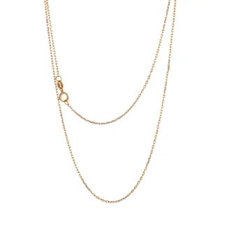 Classic Cable Elegance Necklace | 18K Yellow Gold Delicate Cable Chain