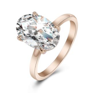 Enchanting VVS Moissanite 4CT Oval Cut Ring