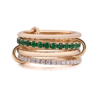 Lab Gemstone & Moissanite Stacked Eternity Rings | Stacked Botanical & Ice​