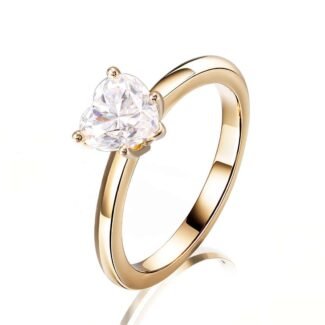 Charming 1.2CT Moissanite Heart Cut Ring