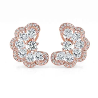 Gorgeous Rose Gold Moissanite butterfly Earrings