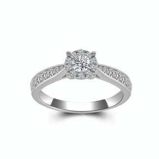 Classic 4-Prong Moissanite Engagement Ring