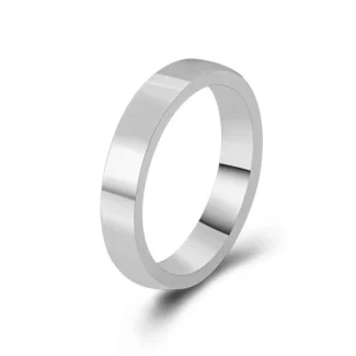 Timeless Minimalist Elegance:Exquisite White Gold Band Ring