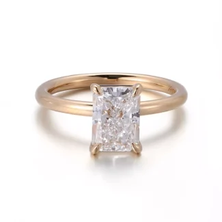 Radiant Solitaire Elegance | 2ctw Radiant-Cut Moissanite Solitaire Ring