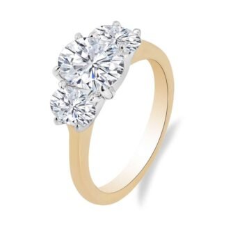 Exquisite 2.5 Yellow Gold oval cut Moissanite Ring