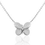 Unique Butterfly Pendant Moissanite Necklace