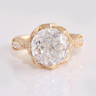 Luxury Design Petal Jubilee Cut Moissanite Ring
