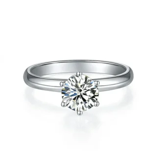 Hidden Halo engagement ring 1.0ct 6.5mm