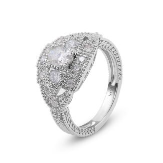 Luxury & Vintage Design Unisex Moissanite Ring