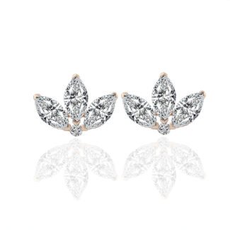 Marquise Cut Shape Moissanite Stud Earrings