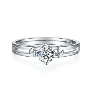 Morden style 4 claw moissanite solitaire ring