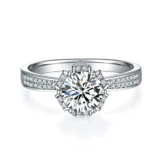 halo engagement ring 1.0ct 6.5mm